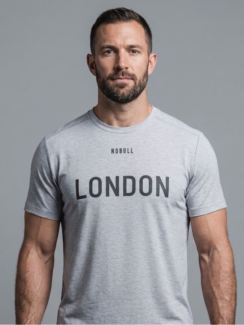 NWT NOBULL Men’s London Short Sleeve Tee Small Heather Gray *LIMITED EDITION*
